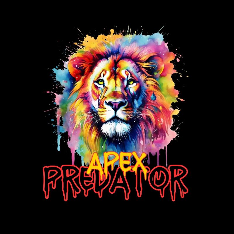 Watercolor Apex Predator Lion Tee