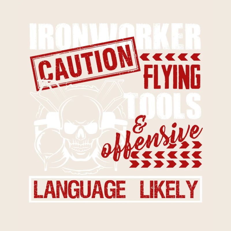 Ironworker Caution Flying Tools