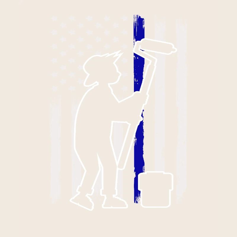 Peintre Drapeau Silhouette Créatif