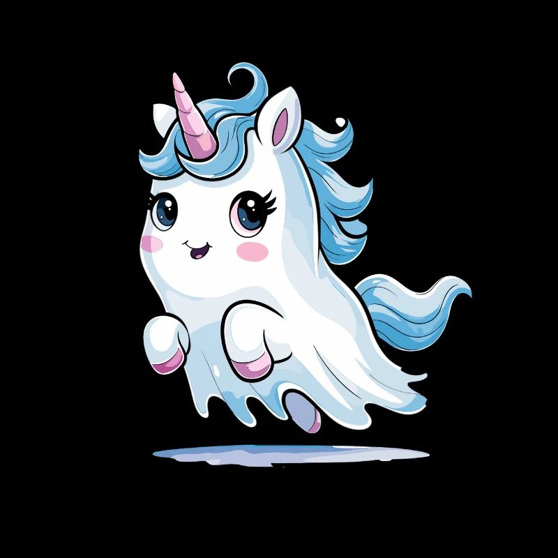 Ghost Unicorn Einhorn Geist Halloween Humor