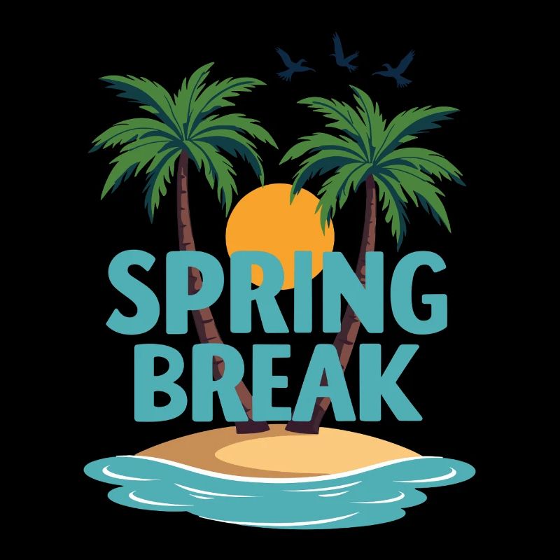 Spring Break Palm Trees Beach