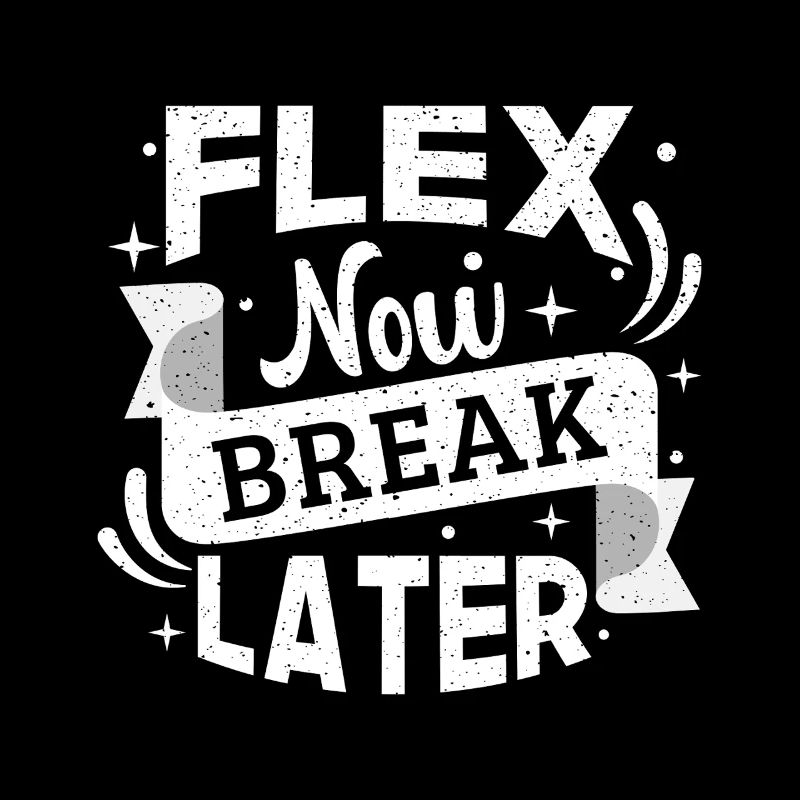 Powerlifting Bodybuilder Flex Now Break Later Gym