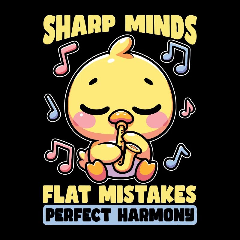 Music Teacher Sharp Minds Flat Mistakes Educator