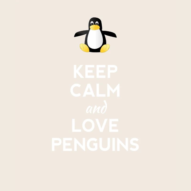 keep calm love Penguins Linux nerd computer cpu lo