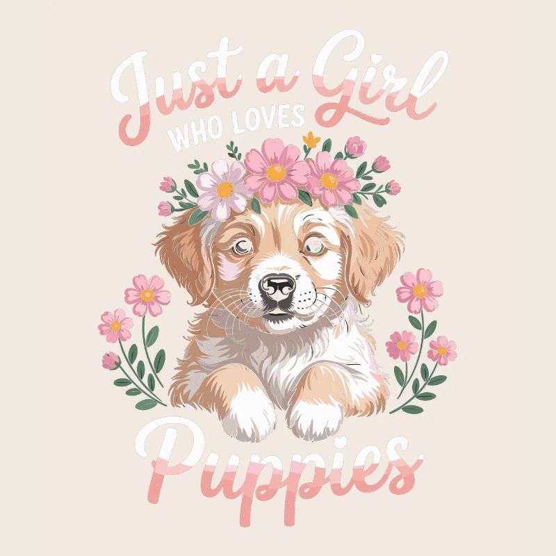 Juste une fille qui aime les chiots