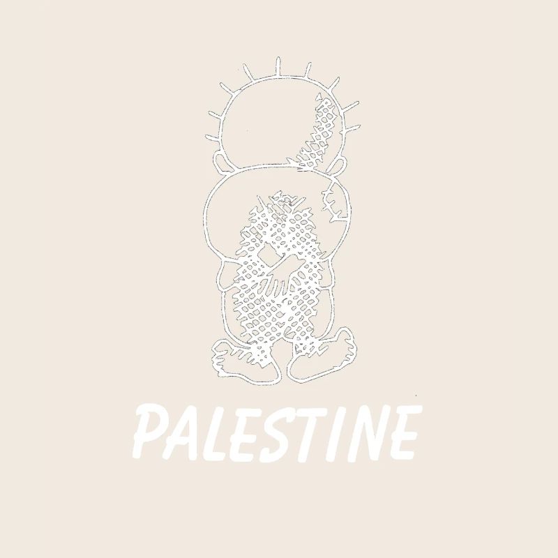 Handala looking to Palestine