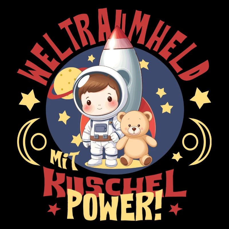 Astronaute avec ours en peluche