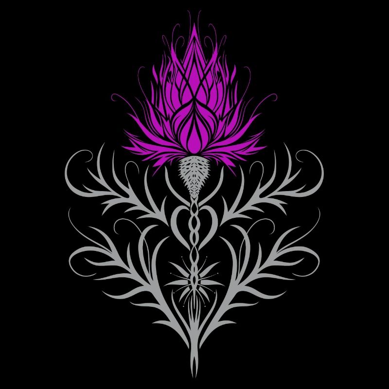 Distel Tattoo Scottish Thistle Botanical Art