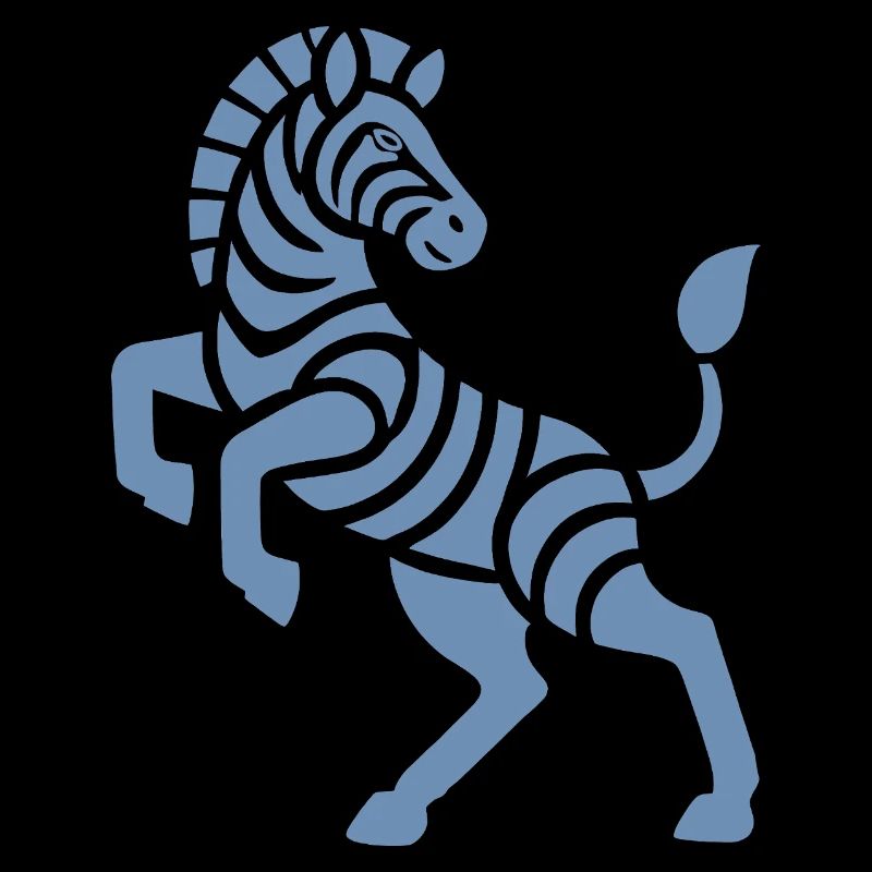 Zebra Silhouette Kunststück Minimal Design