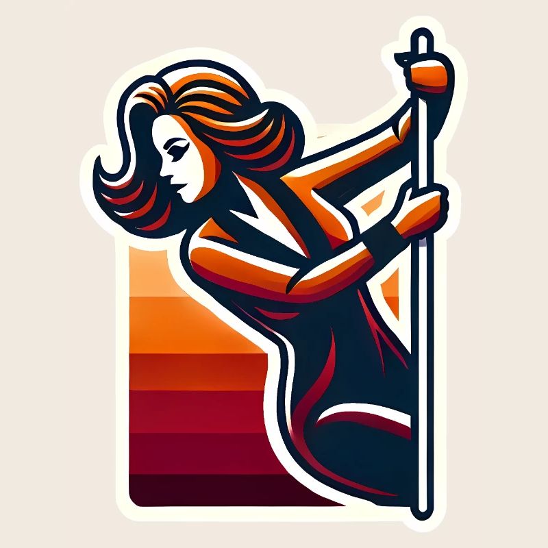 Funny Stripper Silhouette Design