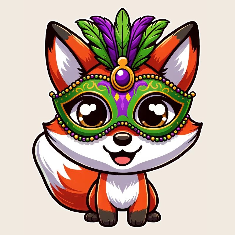 Mardi Gras Fox Mask