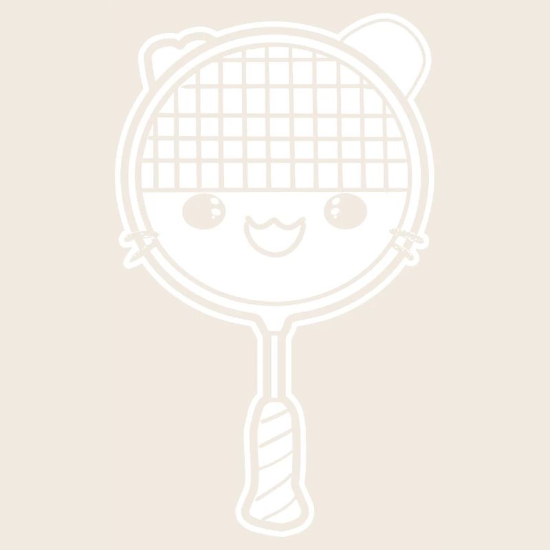 Badminton racket comic style