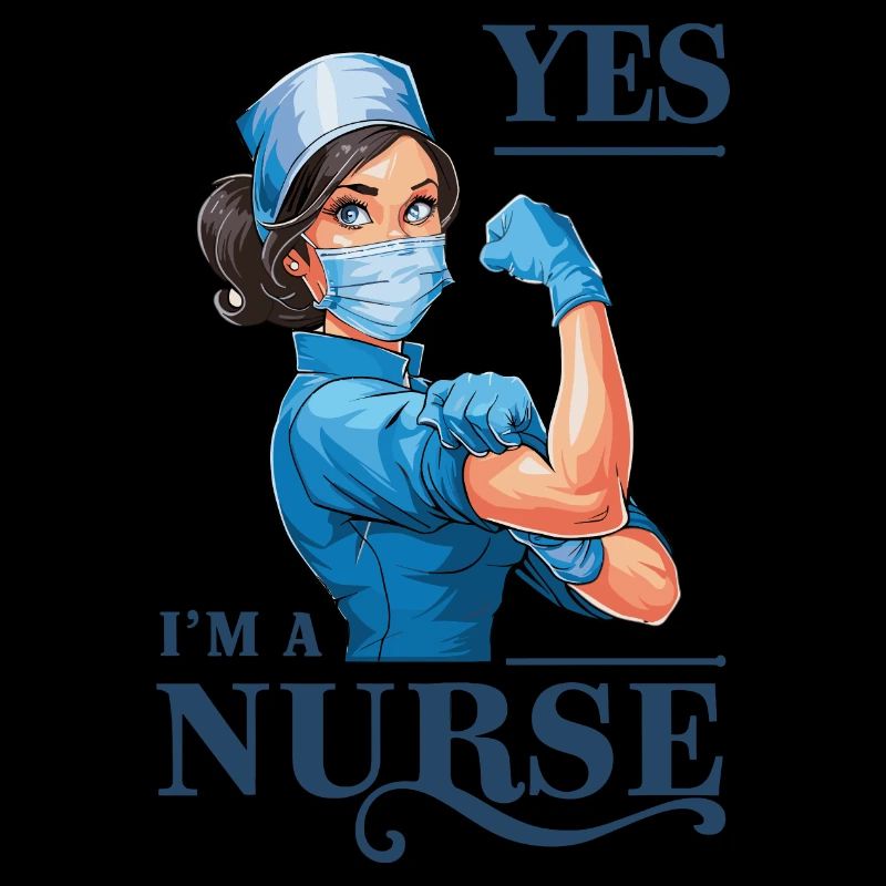 Lustige Krankenschwester mit Humor