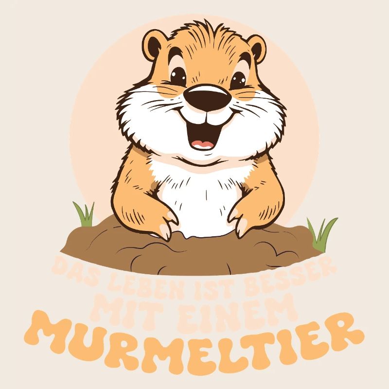 Das Leben ist besser mit einem Murmeltier Nagetier