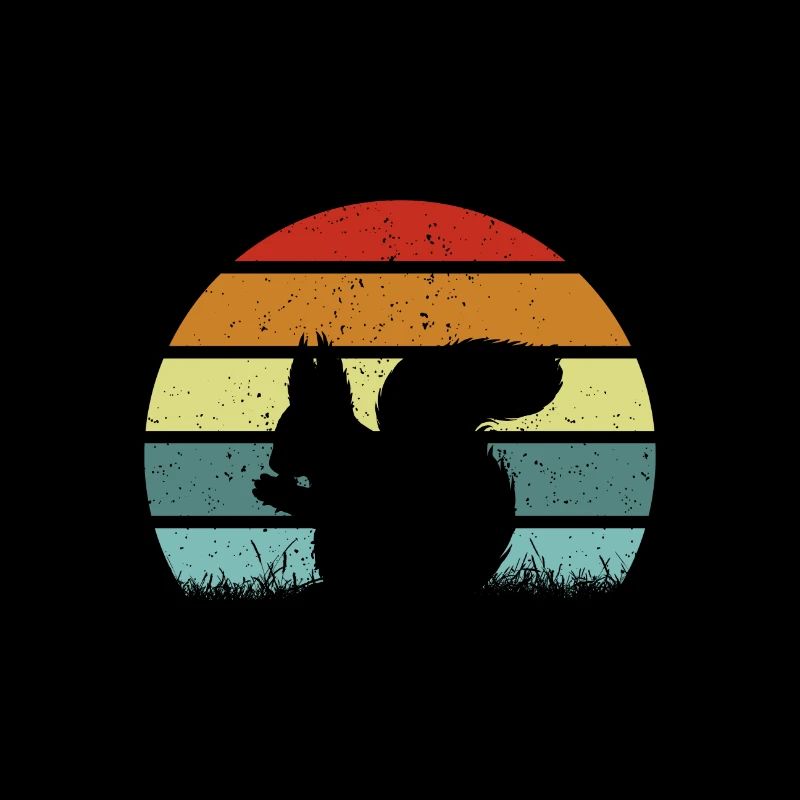 Eichhörnchen Retro