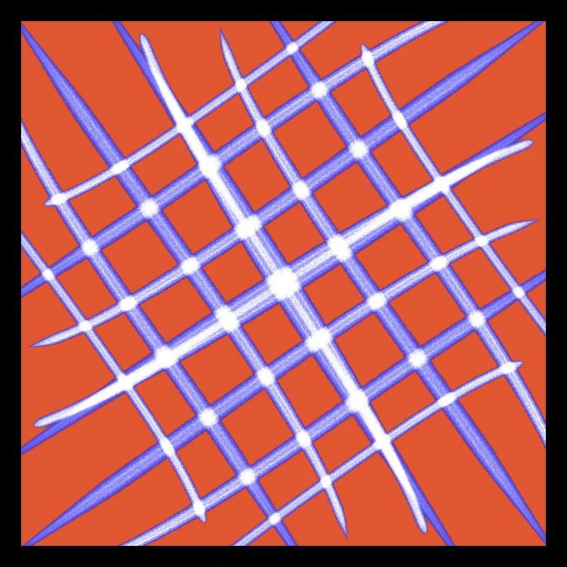 Grid pattern in white and blue