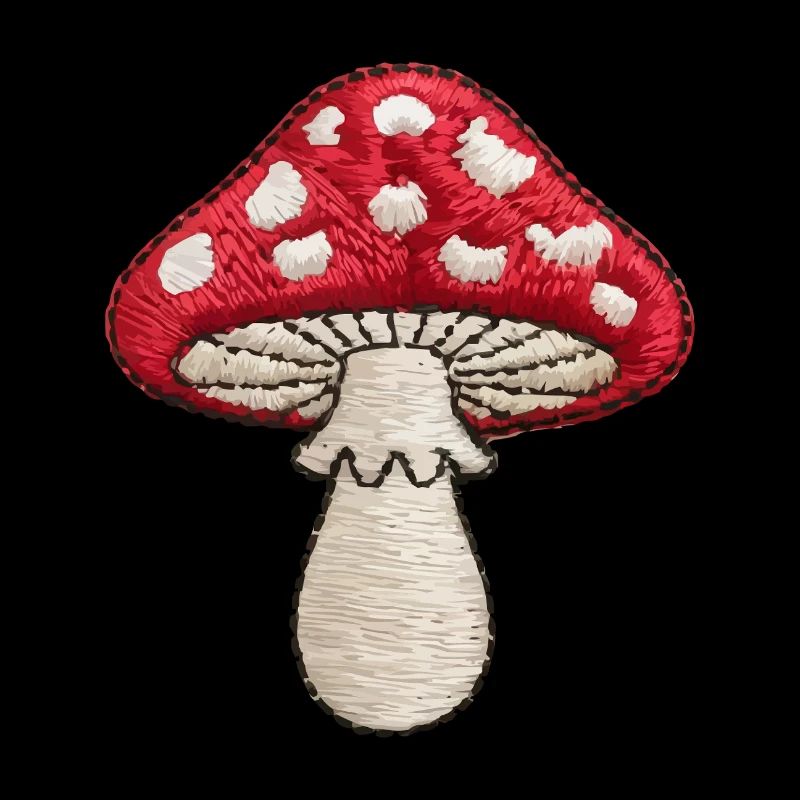 Gestickter Pilz