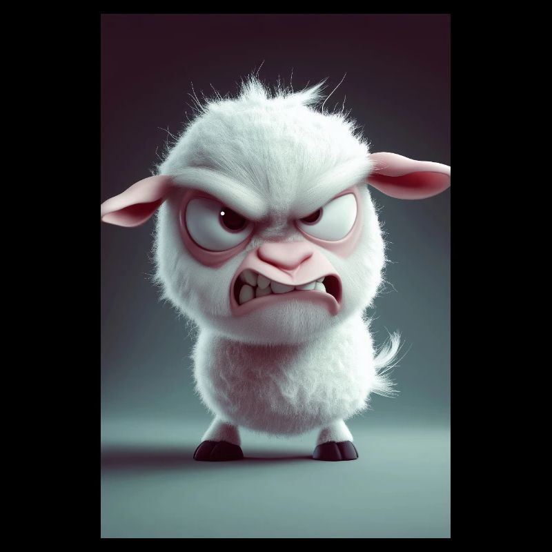 Furious dessin animé Sheep Rage