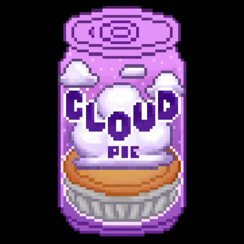 Cloud Pie Pixel Art - Lila Limonade Dose Design