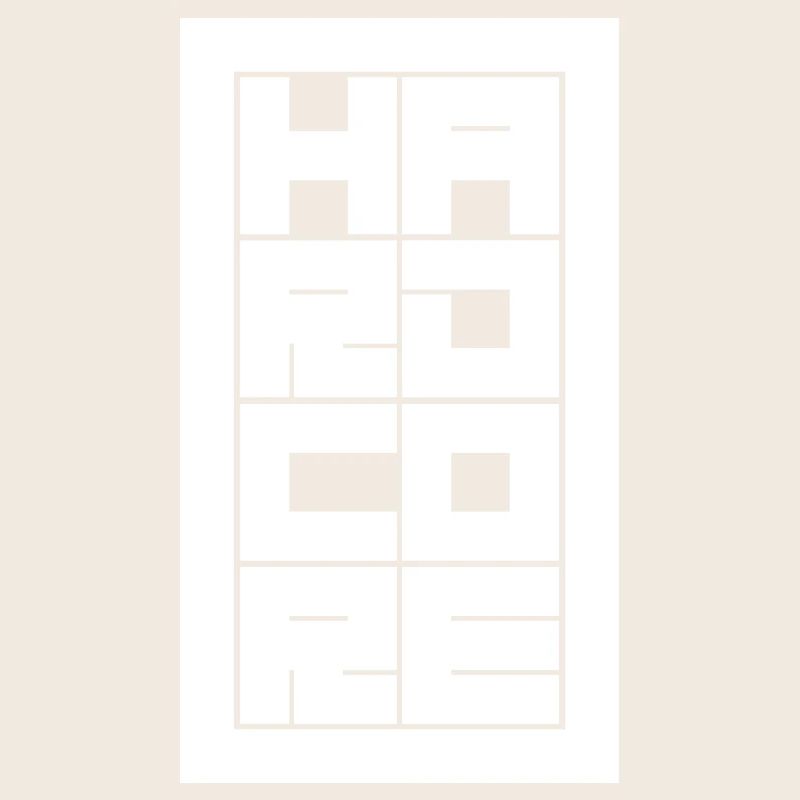 Logographe typographique hardcore audacieuse et blocée