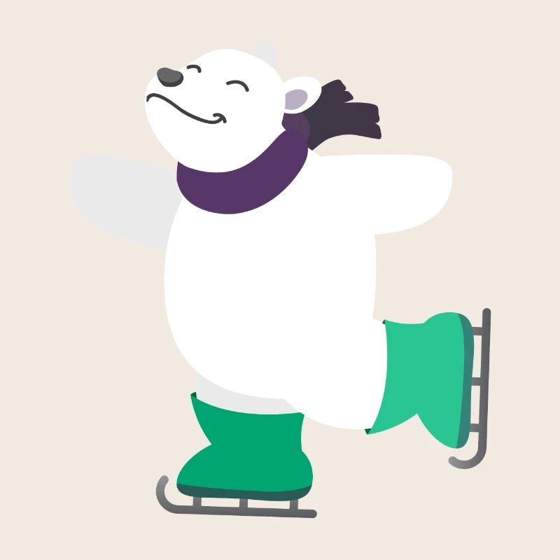 Kindermotiv Tiershirt Geschenkidee Eisbär auf Eis