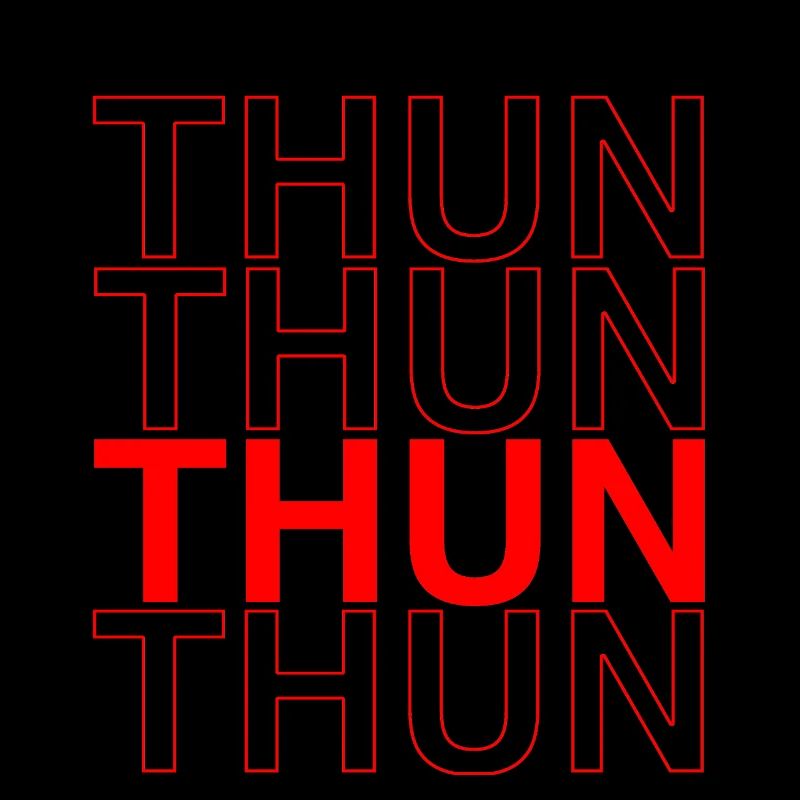 THUN Design - Rote Schriftkunst