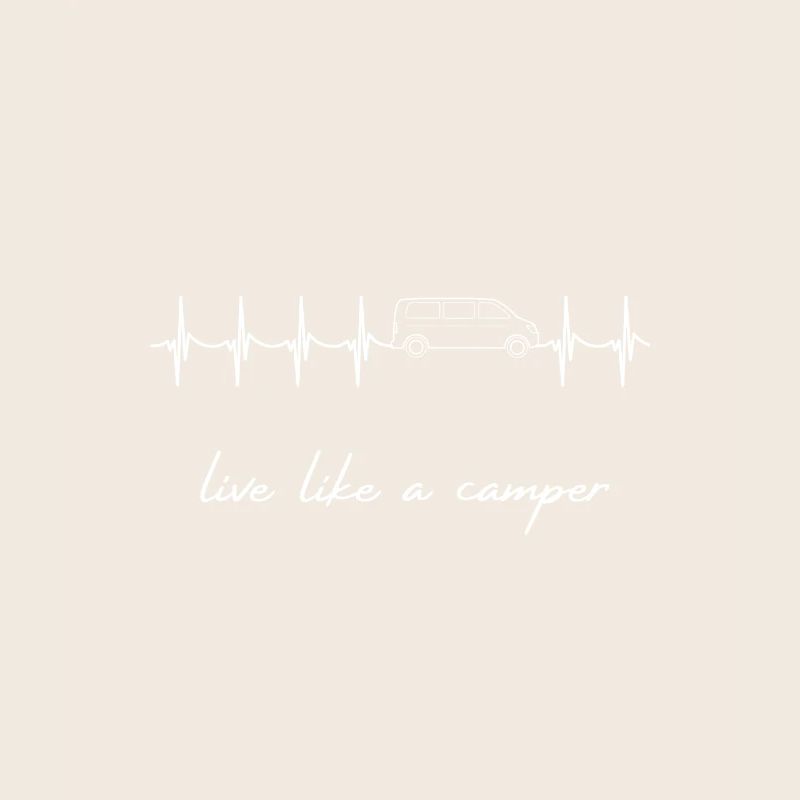 live like a camper, Van, Bus, Geschenk, herzschlag