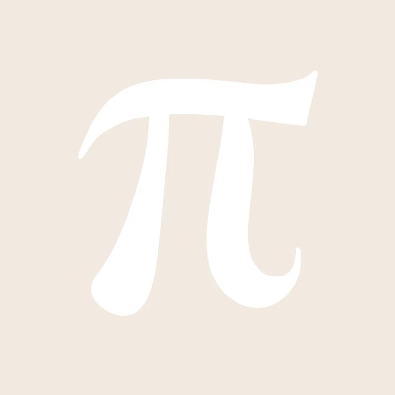 Pi Zeichen weiß Symbol