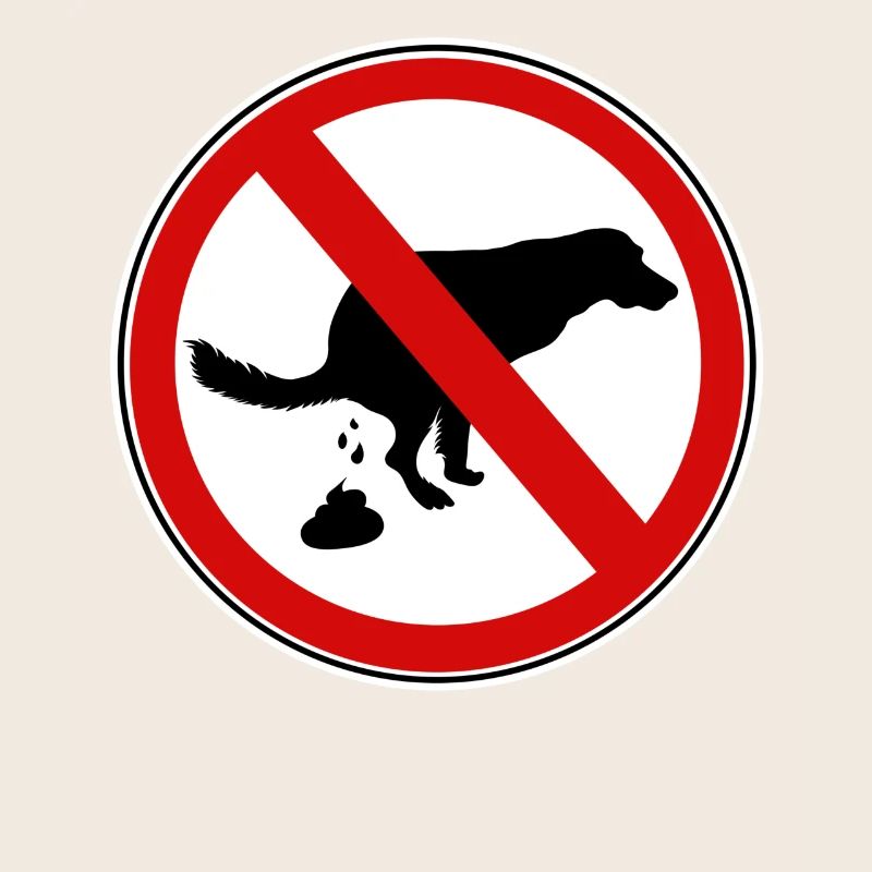 Panneau d’interdiction de merde pour chiens