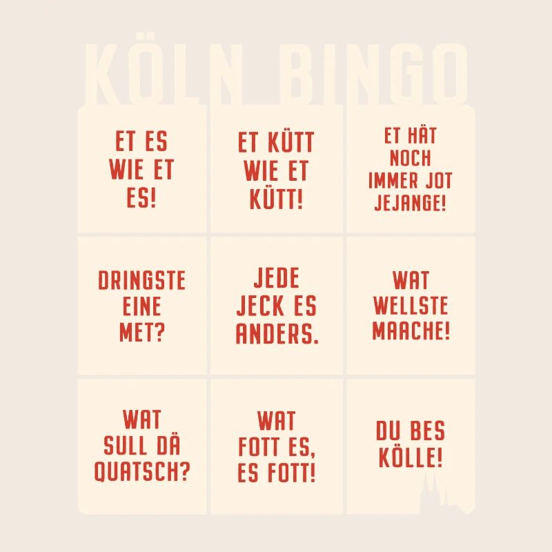 Köln Bingo Kölsch Et Kütt Alaaf Kölner Karneval