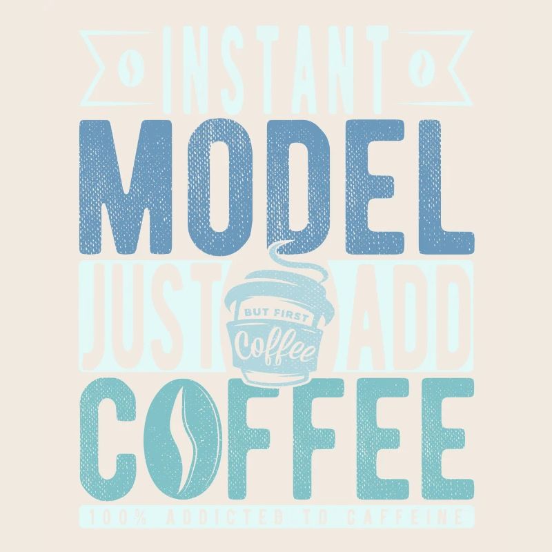 Modell Kaffee Spruch