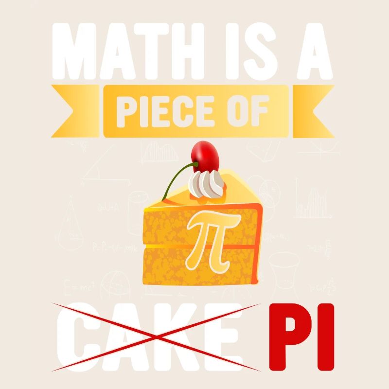 Math Pie Cake Illustration