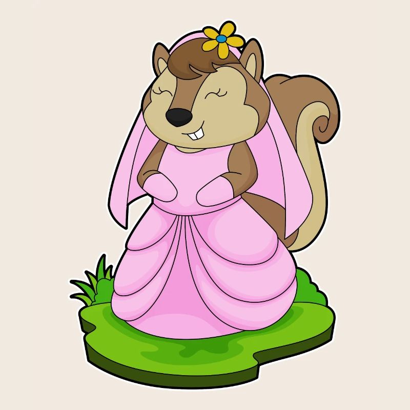 Eichhörnchen Braut Schleier Hochzeit