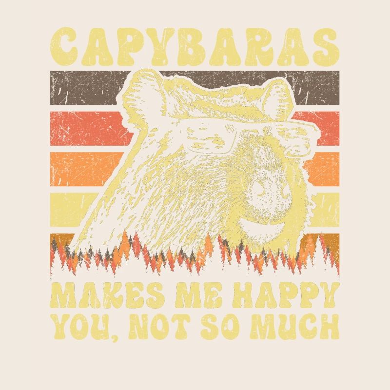 Capybara Retro Spruch
