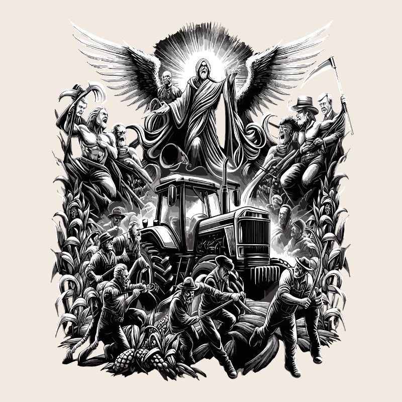 Celestial Peasant Protest Tractor Demo
