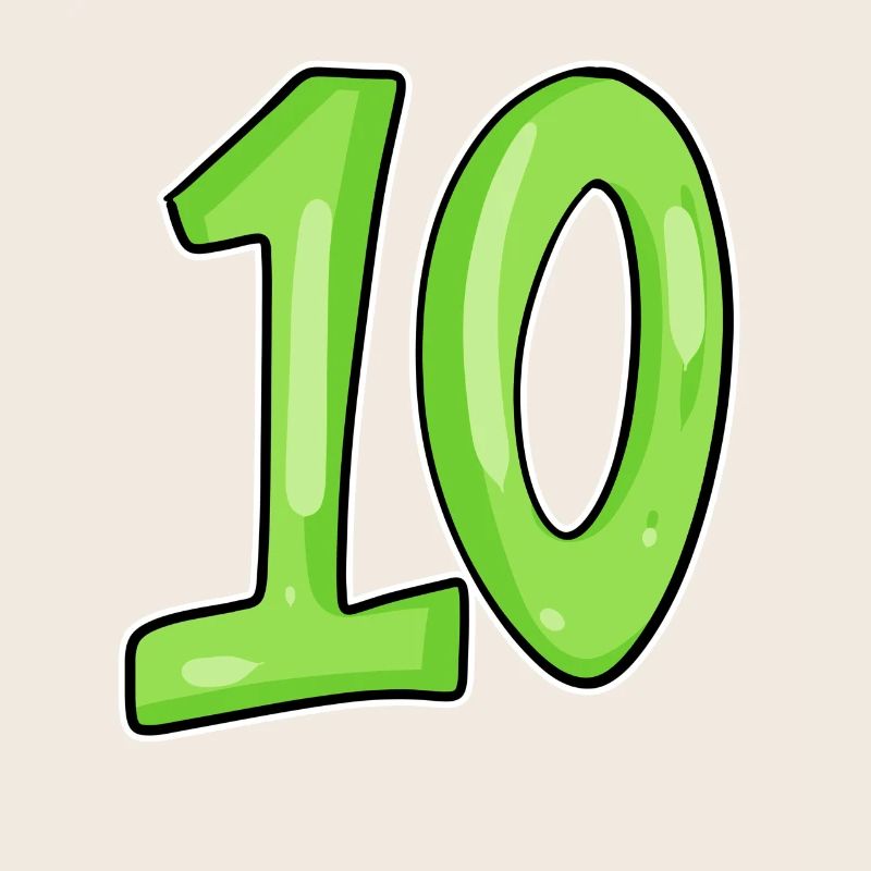 Ten 10 Number Number