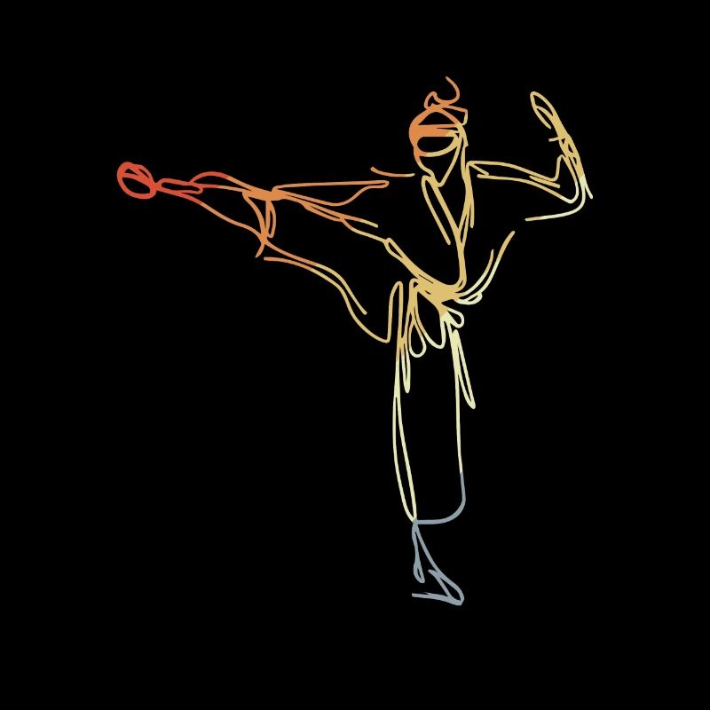 Vintage Karateka Drawing