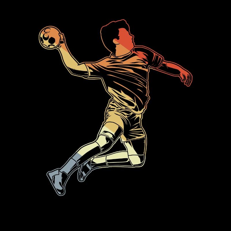 Handball Player Vintage