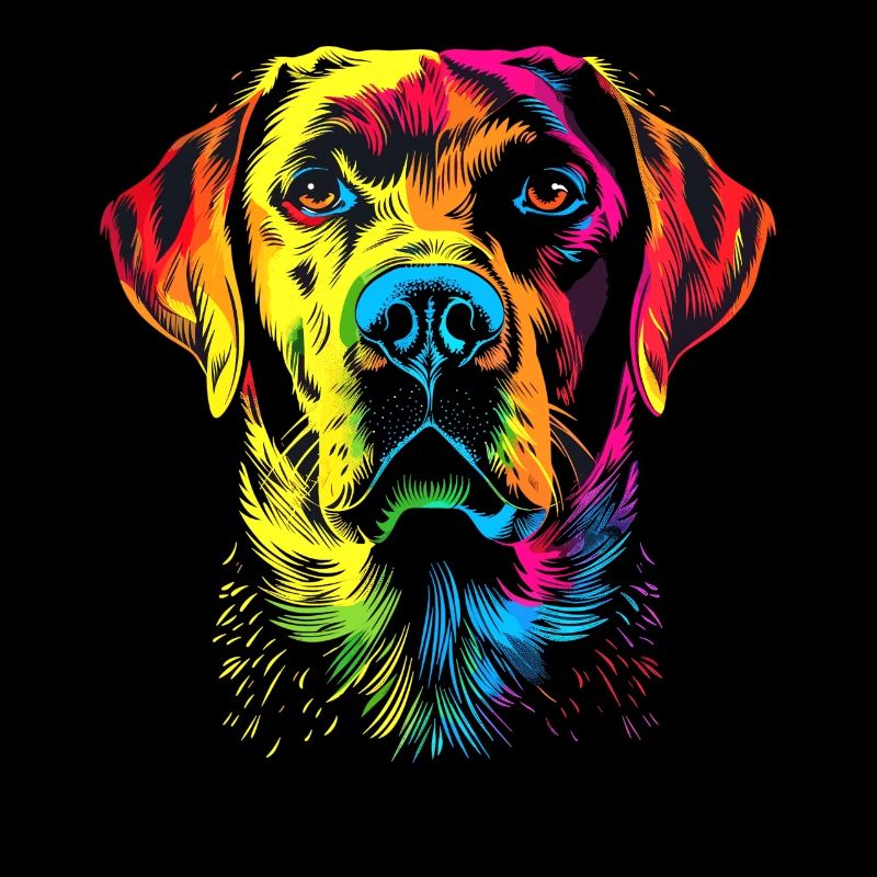 Labrador Retriever Couleurs Colorées Pop Art Chiens