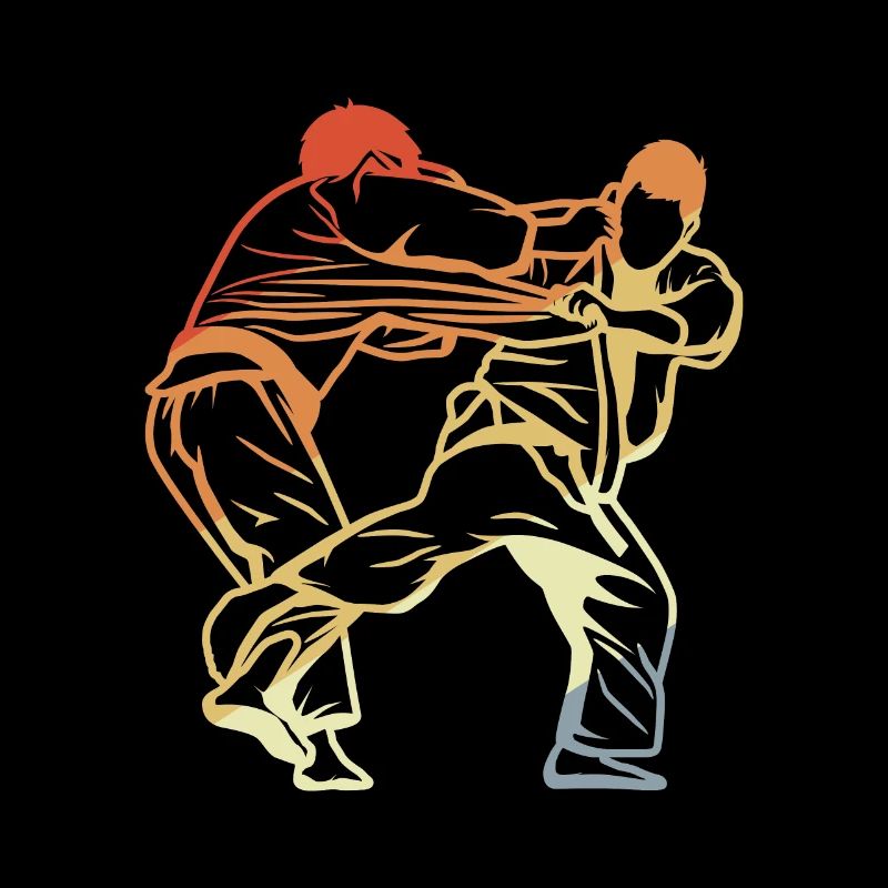 Dessin de Judo Vintage