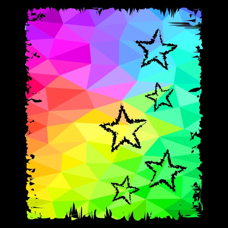 Bunte Sterne Farbverlauf Regenbogenfarben