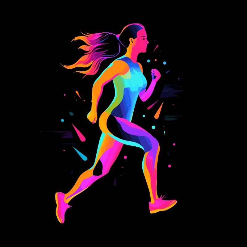 Läufermädchen Retrowave