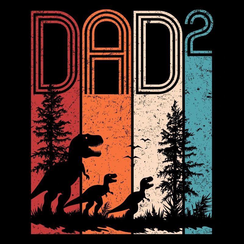 Tyrannosaurus Rex Dad High 2 Gift Daddy's Dino