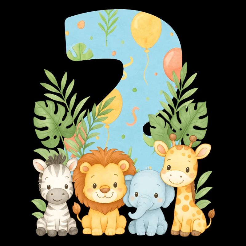 Dschungeltiere Kindergeburtstag 2 Jahr Geschenk