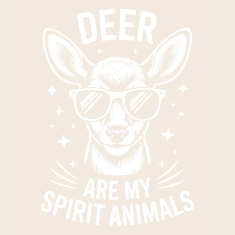 Hirsch mit Sonnenbrille Spruch Design