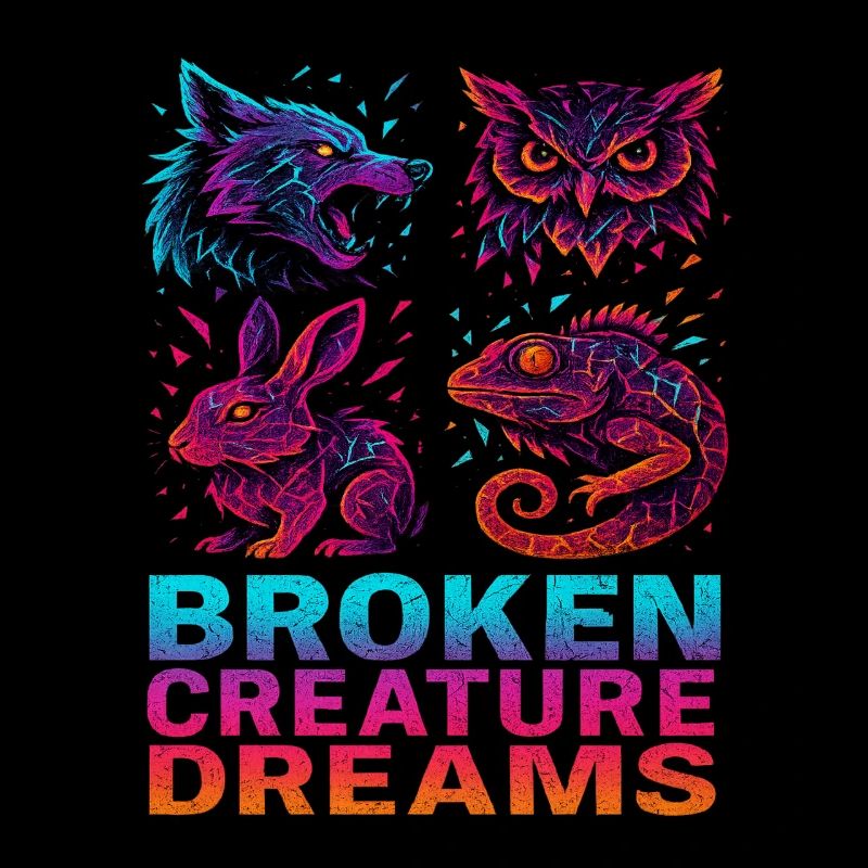 Bizarre Abstract Animals Broken Creatures