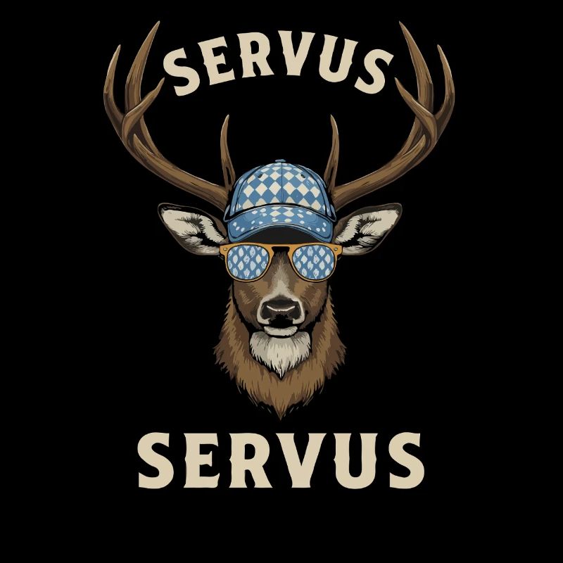 Alpen Hirsch Servus Hirschgeweih Tracht Oktober
