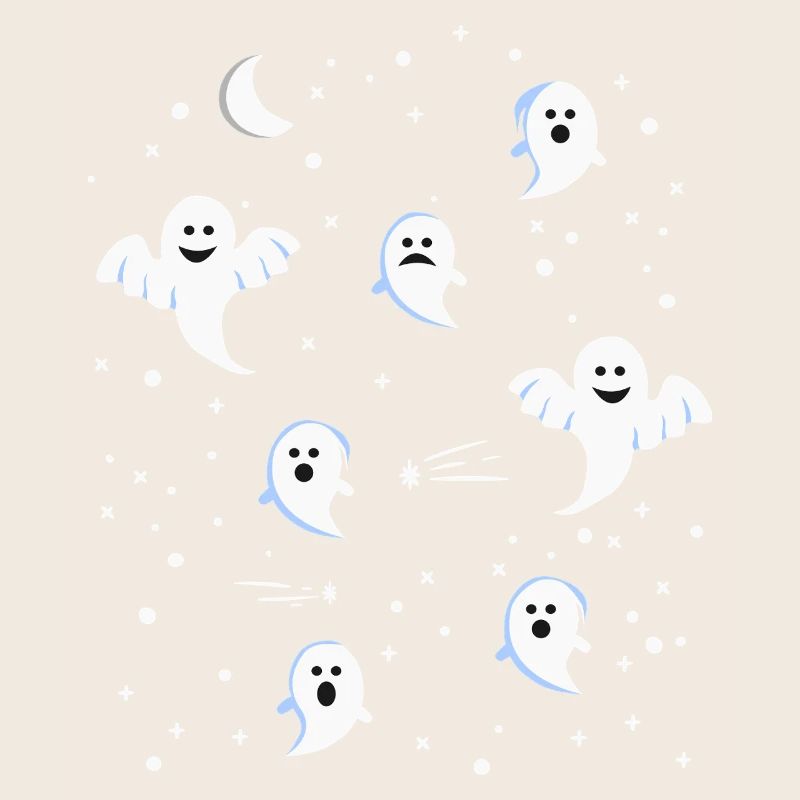 Ghosts Ghosts Night Sky Horror Halloween