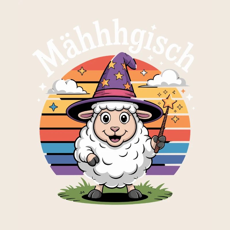 Mähhhgisch Schaf Zauberer Regenbogen