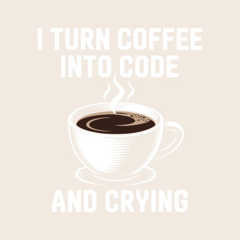Kaffee und Programmier-Debugging-Humor für Softwar